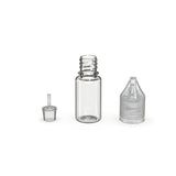 Chubby Gorilla 10Ml V3 Pet Unicorn Bottle With Cr & Tamper Evident Break-Off Band (Clear Natural Bottle With Clear Natural Closure) - (2000 Count)-Glass Jars