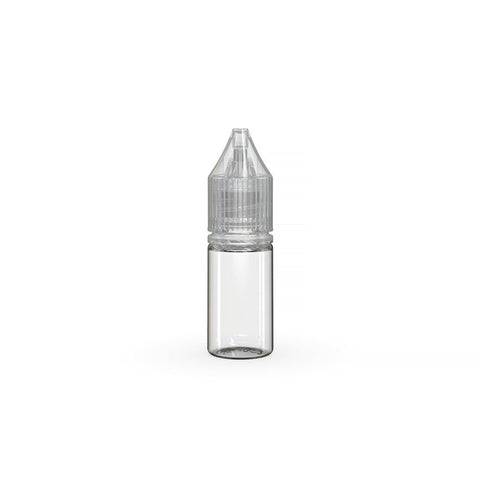 Chubby Gorilla 10Ml V3 Pet Unicorn Bottle With Cr & Tamper Evident Break-Off Band (Clear Natural Bottle With Clear Natural Closure) - (2000 Count)-Glass Jars