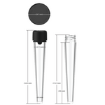 Chubby Gorilla 113Mm Aviator Cr Tube With Inner Seal & Tamper Evident Break-Off Band (Opaque Black Tube With Opaque Black Closure) - (500 Count)-Glass Jars