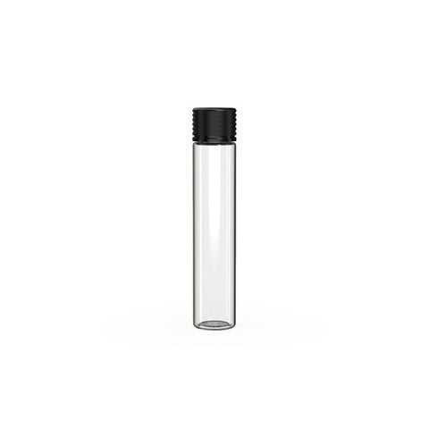 Chubby Gorilla 115Mm Spiral Cr Tube With Inner Seal & Tamper Evident Break-Off Band (Clear Natural Tube With Opaque Black Closure) - (200 Count)-Glass Jars