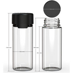 Chubby Gorilla 120Ml Aviator Cr Bottle With Inner Seal & Tamper Evident Break-Off Band (Clear Natural Bottle With Opaque Black Closure) - (400 Count)-Glass Jars