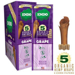 ENDO Organic Hemp Wrap - 5 Wraps Per Pouch - Various Flavors - (15 Count Displays)-Papers and Cones