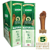 ENDO Organic Hemp Wrap - 5 Wraps Per Pouch - Various Flavors - (15 Count Displays)-Papers and Cones