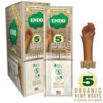 ENDO Organic Hemp Wrap - 5 Wraps Per Pouch - Various Flavors - (15 Count Displays)-Papers and Cones