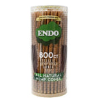 ENDO Organic Hemp Wrap King Size Cones - (800 Count Bulk)-Papers and Cones