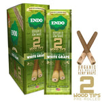 ENDO Organic Hemp Wrap Pre Rolled With Wood Tips 2 Per Pouch - Various Flavors - (15 Count Display)-Papers and Cones