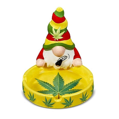 Gnome Ceramic Ashtray - (1 Count)-Hand Glass, Rigs, & Bubblers