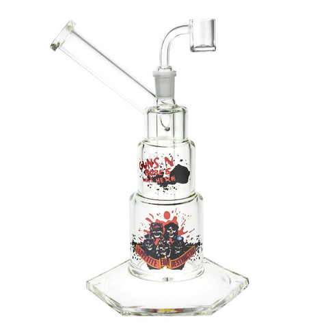 Gun's N' Roses-"Appetite For Destruction"-10"-Hex Base-Dab Rig-1 Count-Hand Glass, Rigs, & Bubblers
