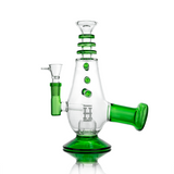 Hemper - 9" Phaser Glass Bubbler - Green - (1 Count)-Hand Glass, Rigs, & Bubblers