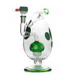Hemper 9" Spotted Egg XL Water Bubbler - (1 Count)-Hand Glass, Rigs, & Bubblers