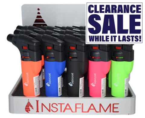 InstaFlame Torch Lighter Neon Color (15 Count Display)-Lighters and Torches