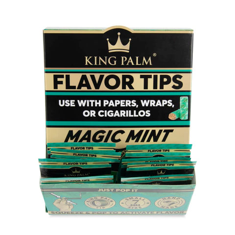 King Palm Flavored Tips 2pk Pouch -Magic Mint - (50ct Display)-Papers and Cones