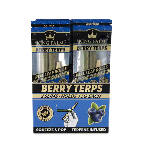 King Palm Slim Size - Berry Terps - 2pk - (20 Count Display)-Papers and Cones