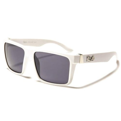 LOCS Classic Men's Sunglasses - White - (1 Count)-Novelty, Hats & Clothing