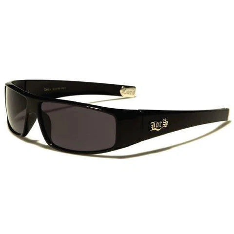 LOCS Rectangle Men's Sunglasses - Black - (1 Count or 12 Count)-Novelty, Hats & Clothing