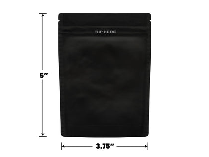 Loud Lock Grip N Pull Mylar Bag - 1/8 Oz or 1 Gram - Child Resistant - Opaque Black or White - (100 to 50,000 Count)-Mylar Smell Proof Bags