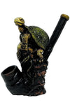 Medium Size Hand Made Resin Pipe - Various Designs - Style E - (1 Count)-Hand Glass, Rigs, & Bubblers