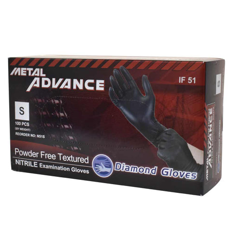 Metal Advance Powder Free NITRILE Glove - Small - (100 Count OR 1,000 Count)-Processing and Handling Supplies