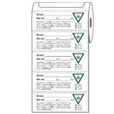 Michigan Strain & Net Wt. Label 1" x 3" Inch 1000 Count-Prescription Labels & State Compliant Labels