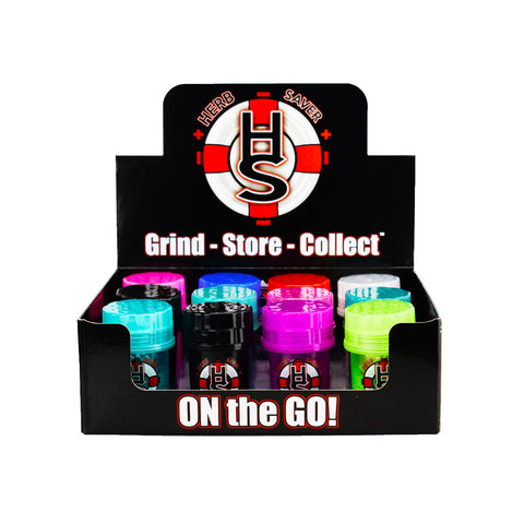 Mini HerbSaver 5 Piece Grinder - Various Colors - (12 Count Display)-Grinders