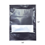 Mylar Bag Black/Clear - 1 Lb Bag - 448 Grams - 14.5" x 19 - (100, 200, 400, 600, 800, and 1,000 Counts)-Mylar Smell Proof Bags