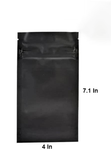 Mylar Bag DymaPak Child Resistant CR Black 1/4 Oz - Opaque 7 Grams (1,000 Count)-MYLAR SMELL PROOF BAGS