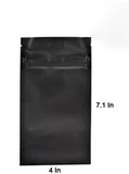 Mylar Bag DymaPak Child Resistant CR Black 1/4 Oz - Opaque 7 Grams (1,000 Count)-MYLAR SMELL PROOF BAGS