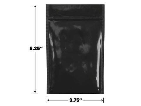 Mylar Bag Opaque Black - 1/8 Oz - 3.5 Grams - (100 to 50,000 Count)-MYLAR SMELL PROOF BAGS