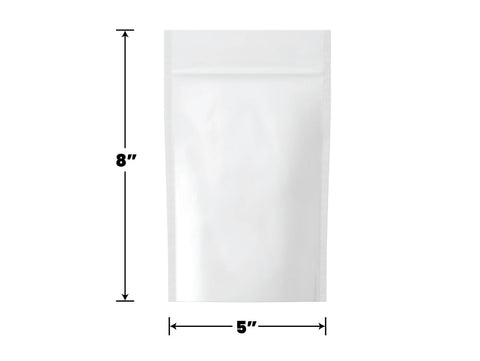 Mylar Bag Opaque White 1/2 Oz - 14 Grams - (100 to 50,000 Count)-MYLAR SMELL PROOF BAGS