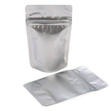 Mylar Bag Silver Metallized Opaque Zipper Pouch - 1 Gram - (100 Count)-MYLAR SMELL PROOF BAGS