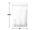 Mylar Bag White/Clear 1/2 Oz - 14 Grams - 5 x 8.14" - (100 to 50,000 Counts)-Mylar Smell Proof Bags