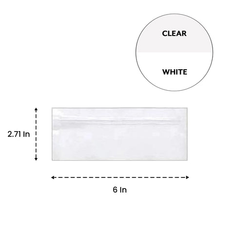 Mylar Bag White/Clear - Preroll - (100 to 50,000 Count)-Mylar Smell Proof Bags