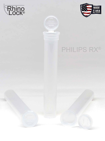 Philips RX 116mm Blunt Tube - Clear - CPSC Child Resistant - (500 Count)-Joint Tubes & Blunt Tubes