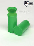 Philips RX 13 Dram Pop Top Vial - 1 Gram - Child Resistant - Lime - Opaque Green (315 Count)-Pop Top Vials