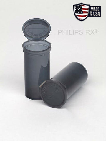 Philips RX 13 Dram Pop Top Vial - 1 Gram - Child Resistant - Smoke - Translucent (315 Count)-Pop Top Vials