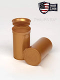 Philips RX 19 Dram Pop Top Vial - 1/8 Oz - Child Resistant - Opaque Gold - (225 Count)-Pop Top Vials