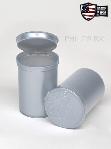 Philips RX 30 Dram Pop Top Vial - 1/4 Oz - Child Resistant - Opaque Silver - (150 Count)-Pop Top Vials