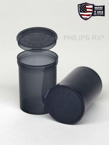 Philips RX 30 Dram Pop Top Vial - 1/4 Oz - Child Resistant - Smoke - Translucent (150 Count)-Pop Top Vials