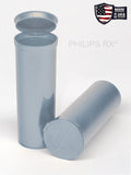 Philips RX 60 Dram Pop Top Vial - 1/2 Oz - Child Resistant - Silver - Opaque (75 Count)-Pop Top Vials