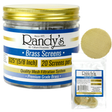 Randy's .625" Stainless Steel Screen Jar - Available In Stainless Steel OR Brass - (36 Packs Per Display)-Hand Glass, Rigs, & Bubblers