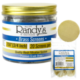 Randy's .750" Stainless Steel Screen Jar - Available In Stainless Steel Screen OR Brass - (36 Packs Per Display)-Hand Glass, Rigs, & Bubblers