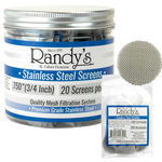 Randy's .750" Stainless Steel Screen Jar - Available In Stainless Steel Screen OR Brass - (36 Packs Per Display)-Hand Glass, Rigs, & Bubblers