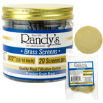 Randy's .812" Screen Jar - Available In Stainless Steel Screen OR Brass - (36 Packs Per Display)-Hand Glass, Rigs, & Bubblers