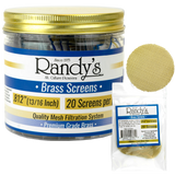 Randy's .812" Screen Jar - Available In Stainless Steel Screen OR Brass - (36 Packs Per Display)-Hand Glass, Rigs, & Bubblers