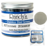 Randy's .812" Screen Jar - Available In Stainless Steel Screen OR Brass - (36 Packs Per Display)-Hand Glass, Rigs, & Bubblers