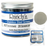 Randy's .812" Screen Jar - Available In Stainless Steel Screen OR Brass - (36 Packs Per Display)-Hand Glass, Rigs, & Bubblers