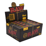 RAW Authentic Black Perforated Tips (50 Count Per Display)-Papers and Cones