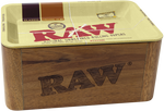 RAW Authentic Cache Mini Box - Wooden Stash Box With Tray (1 Count)-Rolling Trays and Accessories