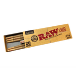 RAW Authentic Classic Pre Roll Cone 1 1/4 Size 84MM/24MM - 20 Cones Per Pack - (12 Count Display)-Papers and Cones