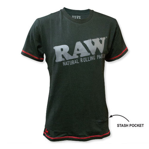 RAW Authentic Core Black T-Shirt - Various Sizes - (1 Count or 3 Count)-Novelty, Hats & Clothing